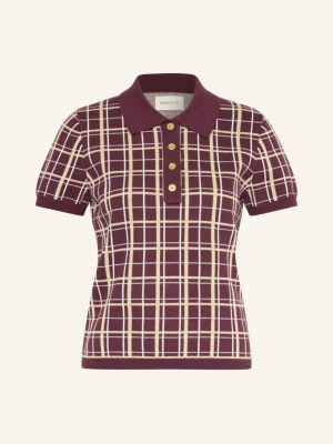Gant Dzianinowa Koszulka Polo rot