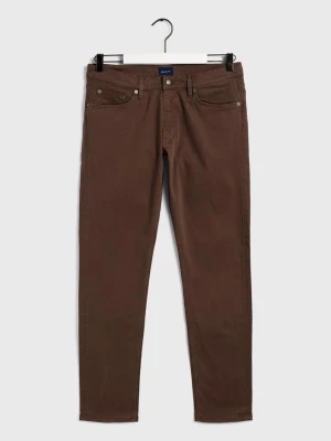 GANT dżinsy męskie satynowe Tapered z 5 kieszeniami