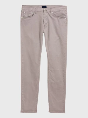 GANT dżinsy męskie satynowe Tapered z 5 kieszeniami