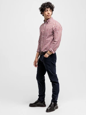 GANT dżinsy męskie satynowe Tapered z 5 kieszeniami