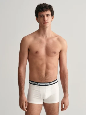 GANT Erkek Beyaz Slim Fit Logolu 3'lü Boxer