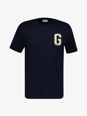 GANT Erkek Lacivert Regular Fit Bisiklet Yaka Logolu T-Shirt