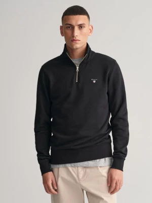 Gant Erkek Siyah Regular Fit Yarım Fermuarlı Sweatshirt