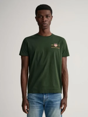 Zielony męski T-shirt Regular Fit GANT