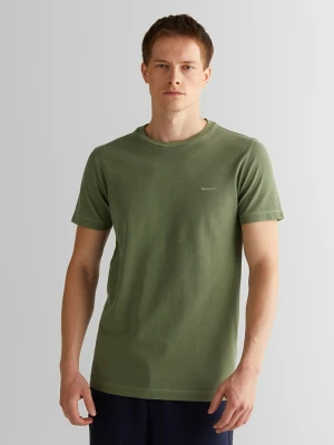 GANT Erkek Yeşil Slim Fit Bisiklet Yaka T-Shirt