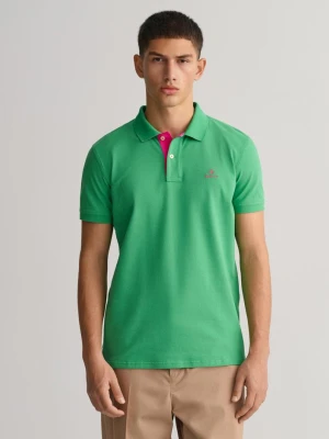 GANT Erkek Yeşil Slim Fit Logolu Polo