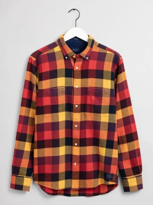 GANT Flanelowa Koszula Męska W Kratę Regular Fit