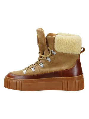 GANT Footwear Skórzane botki "Snowmont" w kolorze jasnobrązowym rozmiar: 41