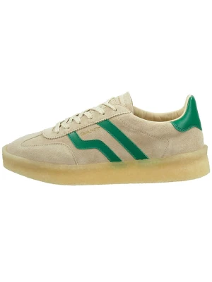 GANT Footwear Skórzane sneakersy "Cuzima Crepe" w kolorze beżowo-zielonym rozmiar: 36