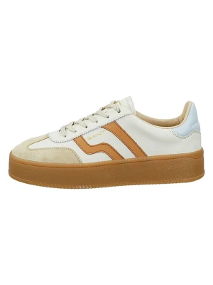 GANT Footwear Skórzane sneakersy "Cuzmani" w kolorze kremowo-jasnobrązowo-błękitnym rozmiar: 38