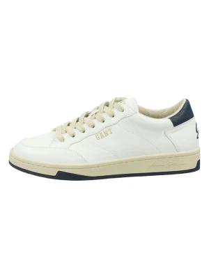 GANT Footwear Skórzane sneakersy "Prepus" w kolorze beżowo-granatowo-białym rozmiar: 43