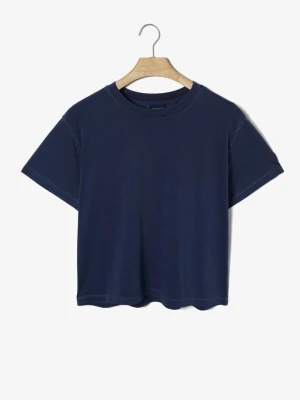 GANT Kadın Lacivert Regular Fit Bisiklet Yaka T-shirt