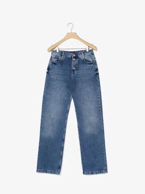 GANT Kadın Mavi Straight Fit Pantolon