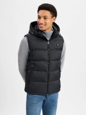 Gant Kamizelka męska Mężczyźni Sztuczne włókno czarny,