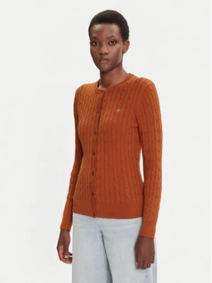 Gant Kardigan 4800103 Brązowy Slim Fit