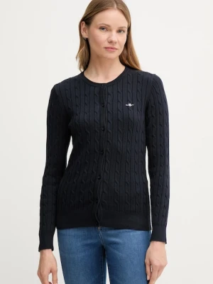 Gant kardigan damski kolor granatowy lekki 4800103