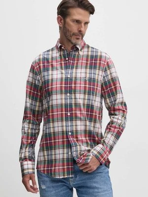 Gant koszula bawełniana męska kolor czerwony regular z kołnierzykiem button-down 3240165