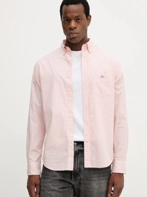 Gant koszula bawełniana męska kolor pomarańczowy regular z kołnierzykiem klasycznym 3250149