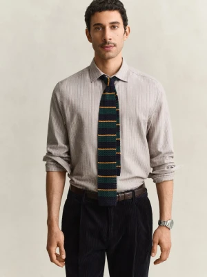 Gant koszula flanelowa Mężczyźni Regular Fit Bawełna brązowy