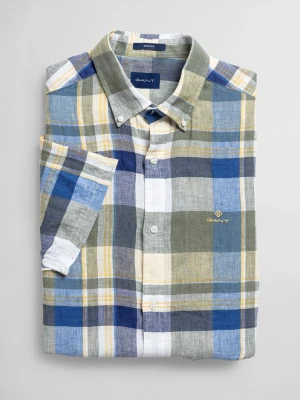 GANT Koszula Męska Lniana Regular Fit