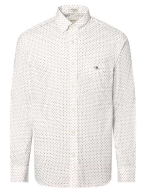 Gant Koszula męska Mężczyźni Regular Fit Bawełna biały wzorzysty,