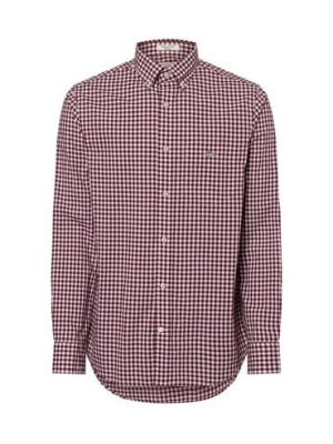 Gant Koszula męska Mężczyźni Regular Fit Bawełna czerwony w kratkę,