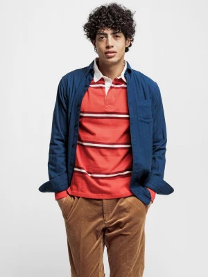 GANT Koszula Męska Regular Fit Jednolita W Jodełkę