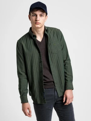 GANT koszula męska Regular Fit jednolita w jodełkę