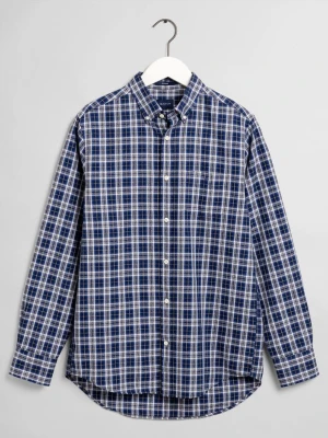GANT Koszula Męska W Kratę Oxford Mouline Regular Fit