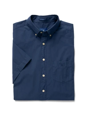 GANT Koszula Męska Z Barwionej Popeliny Regular Fit Z Krótkimi Rękawami