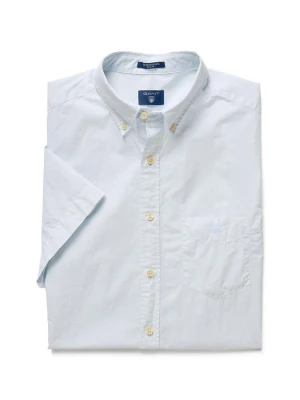 GANT Koszula Męska Z Barwionej Popeliny Regular Fit Z Krótkimi Rękawami