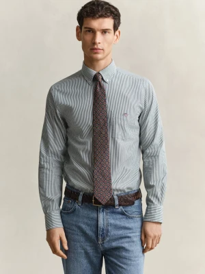 Gant Koszula Mężczyźni Regular Fit Bawełna zielony
