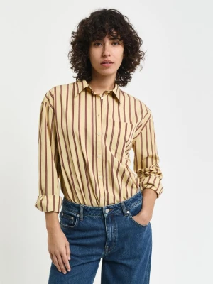 Gant Koszula Popelinowa Relaxed Fit W Paski