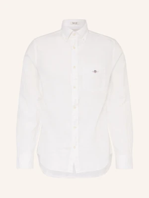Gant Koszula Regular Fit Z Lnem weiss