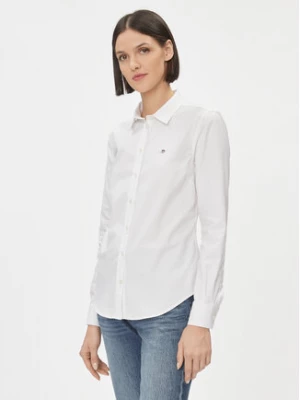 Gant Koszula Slim Stretch Oxford 4300141 Biały Slim Fit