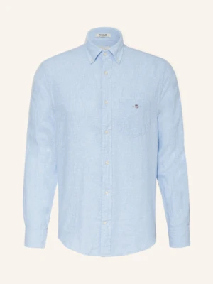Gant Koszula Z Dodatkiem Lnu Regular Fit blau