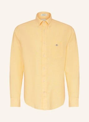 Gant Koszula Z Dodatkiem Lnu Regular Fit gelb