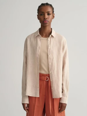 GANT koszula z lnianej tkaniny chambray Regular Fit