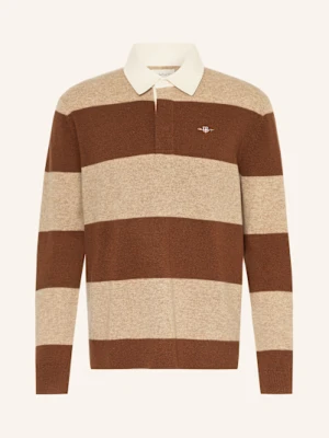 Gant Koszulka Dzianinowa W Stylu Rugby beige