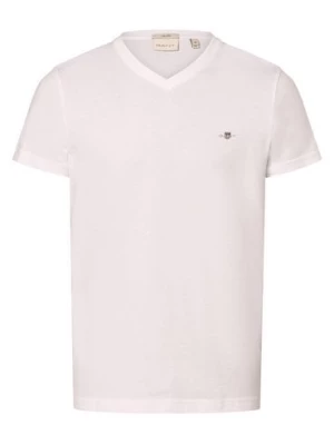 Gant Koszulka męska Mężczyźni Bawełna biały jednolity,