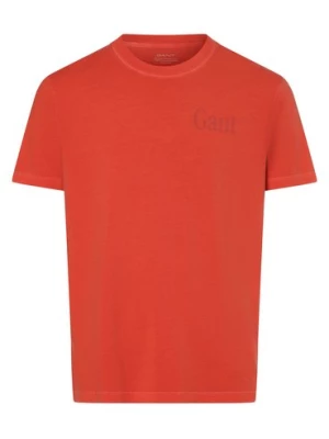 Gant Koszulka męska Mężczyźni Bawełna pomarańczowy jednolity,