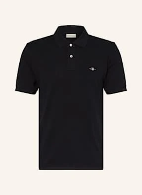Gant Koszulka Polo Z Piki schwarz