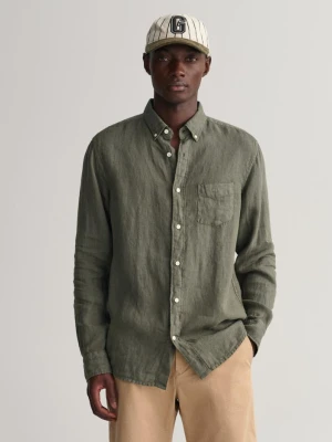 Lniana Koszula Farbowana Po Uszyciu Regular Fit GANT