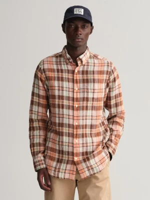 GANT lniana koszula Madras Regular Fit