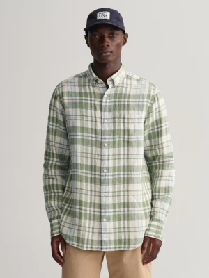 GANT lniana koszula Madras Regular Fit