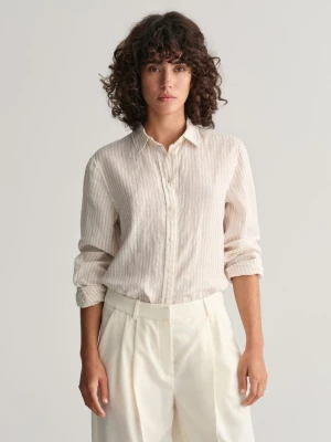 GANT lniana koszula w paski Regular Fit