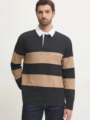 Gant longsleeve bawełniany czarny