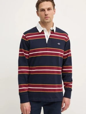 Gant longsleeve bawełniany kolor granatowy wzorzysty 2044007