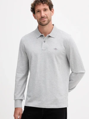 Gant longsleeve bawełniany kolor szary z aplikacją 2230