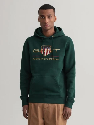 GANT męska bluza z kapturem i motywem Archive Shield